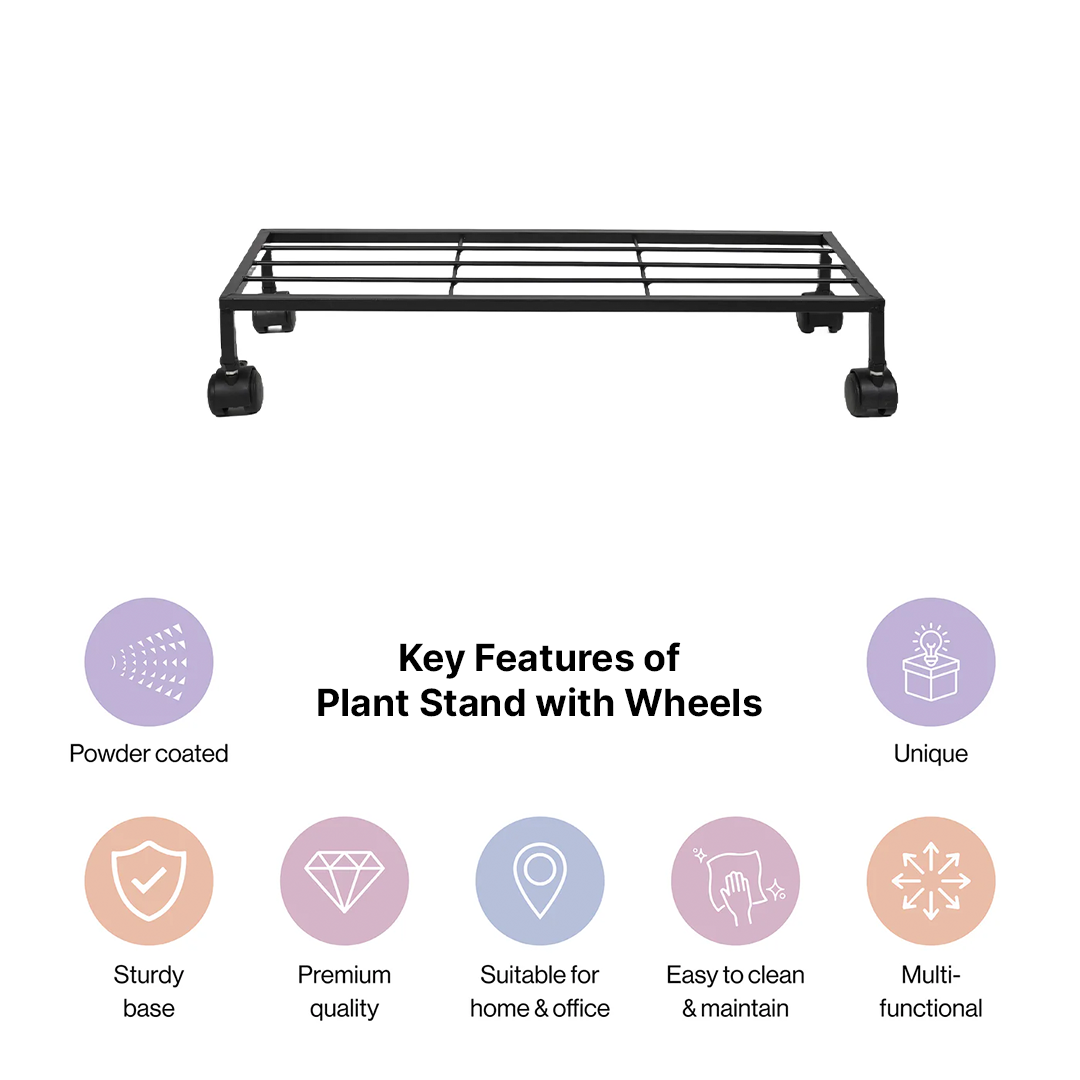 Heavy Duty Plant Stand Caddy with Wheels