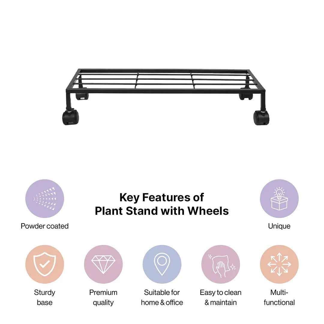 Heavy Duty Plant Stand Caddy with Wheels