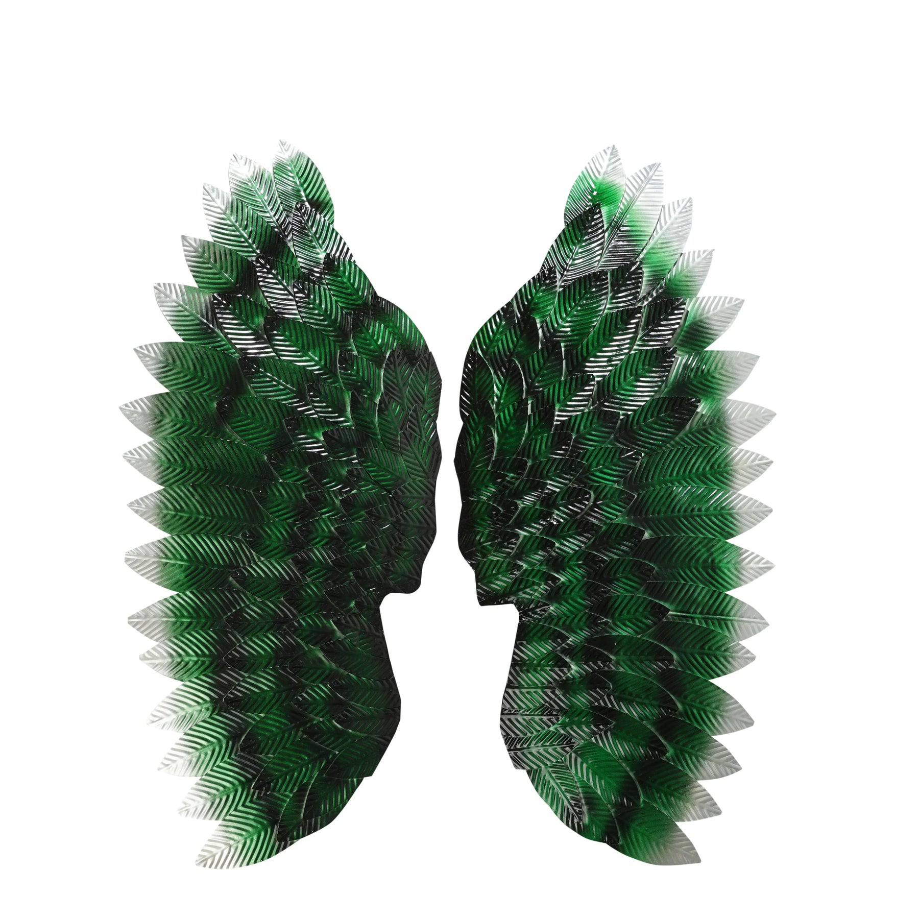 Angel Wings In Green Metal Wall Art For Wall Decor In Living Room