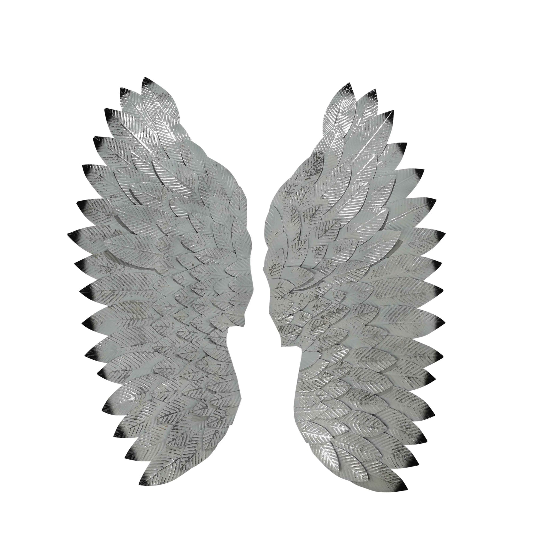 Angel Wings In Silver Metal Wall Art for Wall Decor