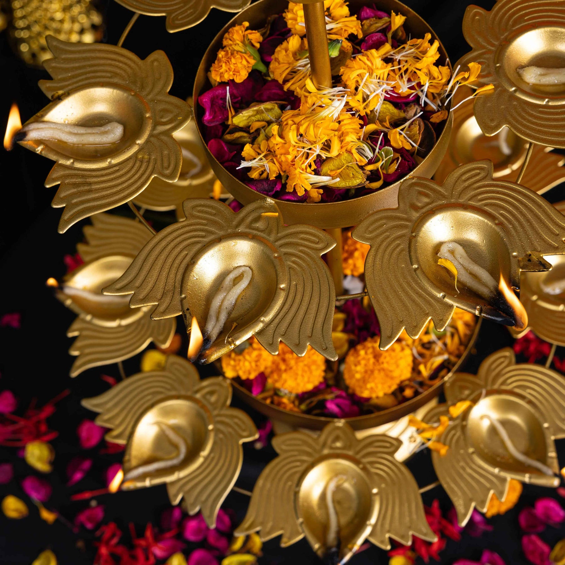 Flower Urli Stand in 2 Layer