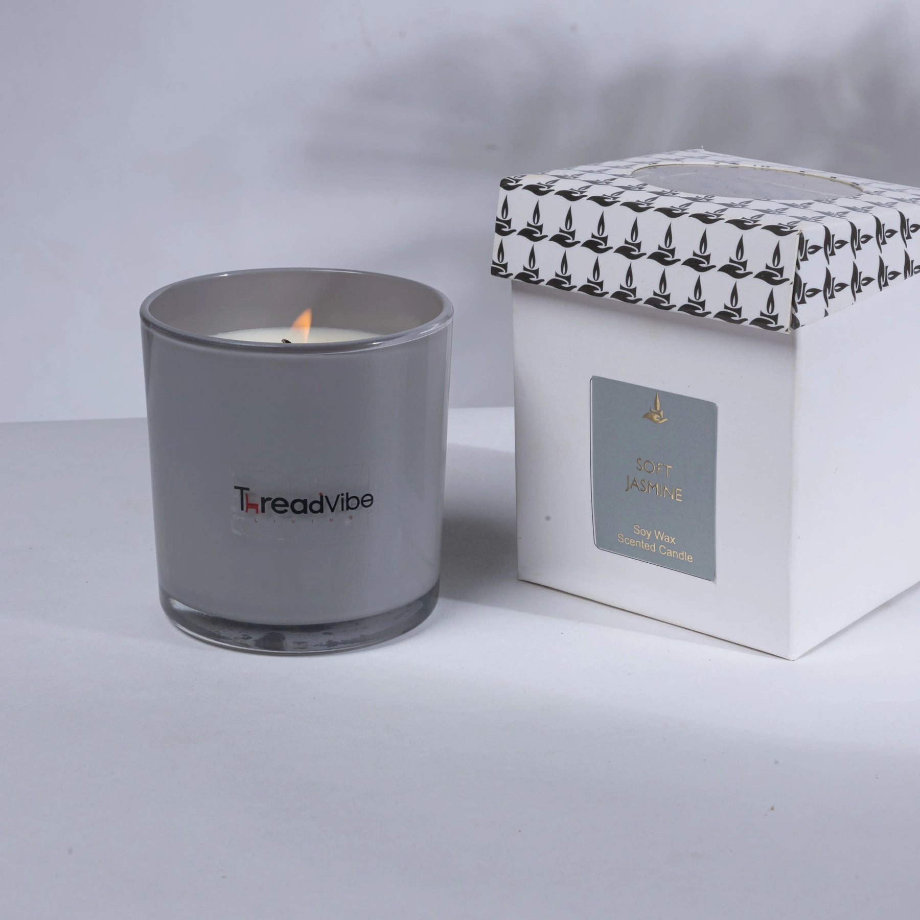 ThreadVibe Living Natural Wax Scented Candle Jar