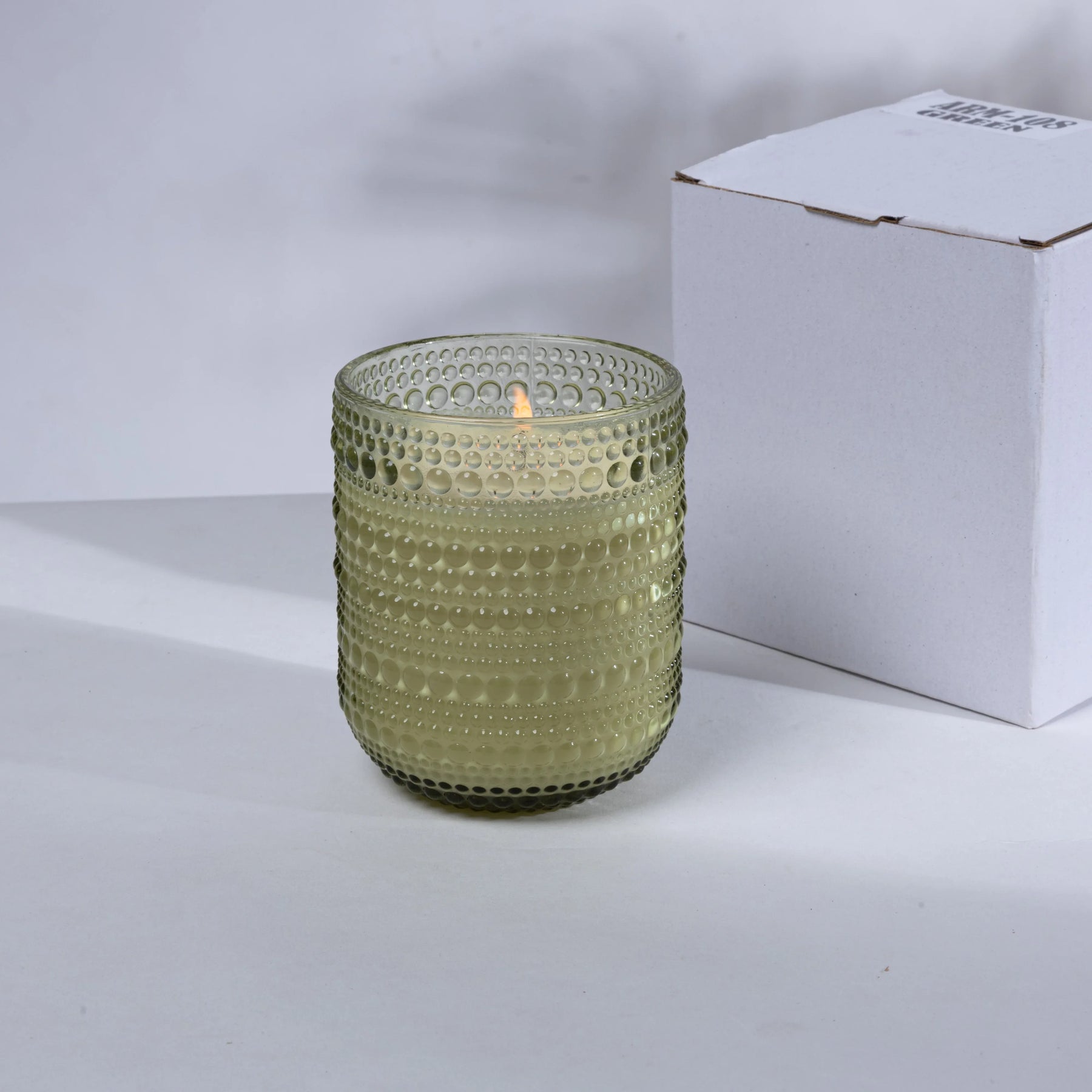Threadvibe Living Natural Wax Scented Candle Glass Jar In Lite Yellow