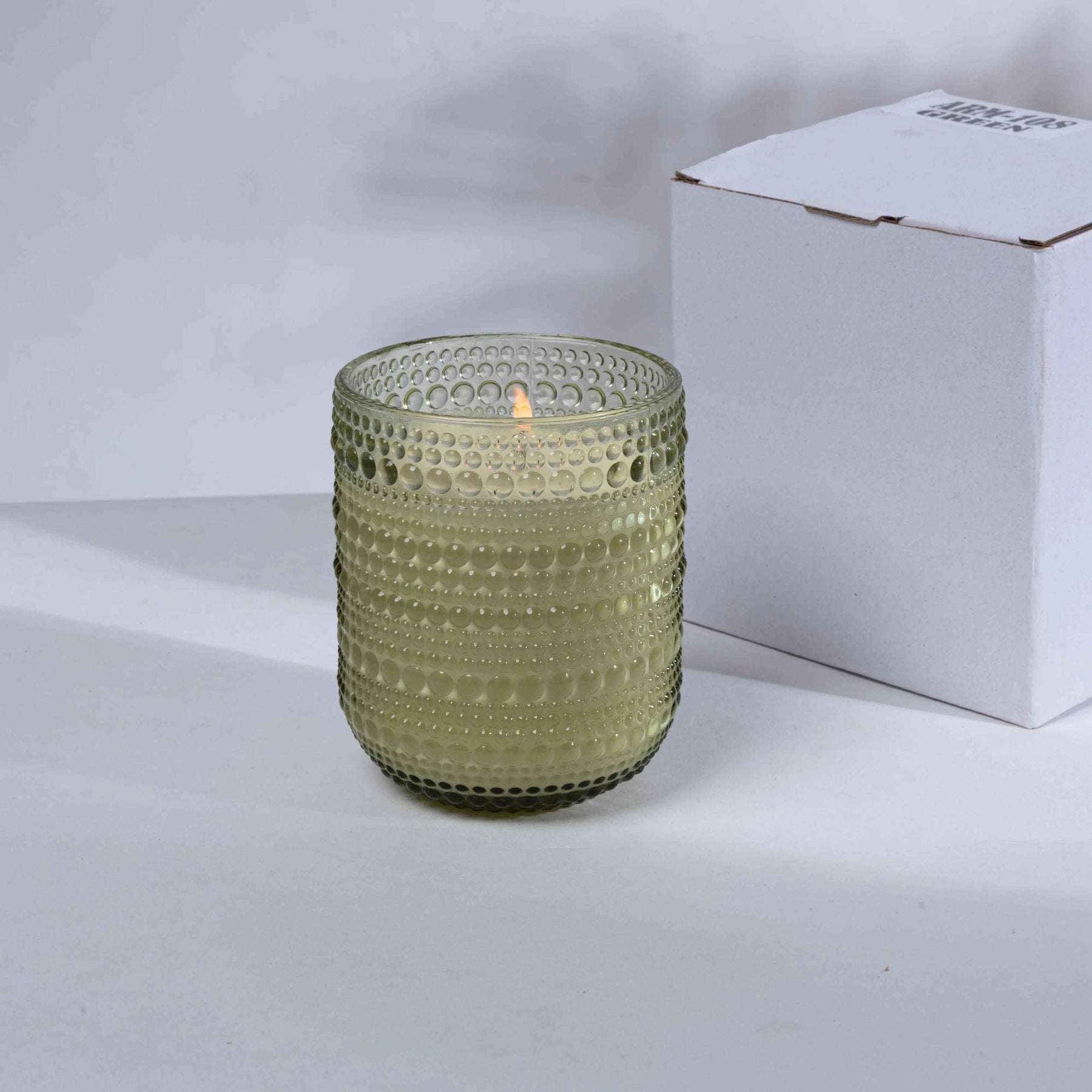 Premium Natural Scented candle in Lite Yellow Decorative Glass