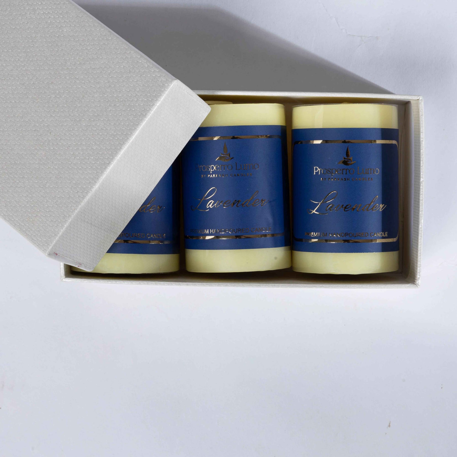 Premium Pillar Scented Candle in Lavender for Home Decor