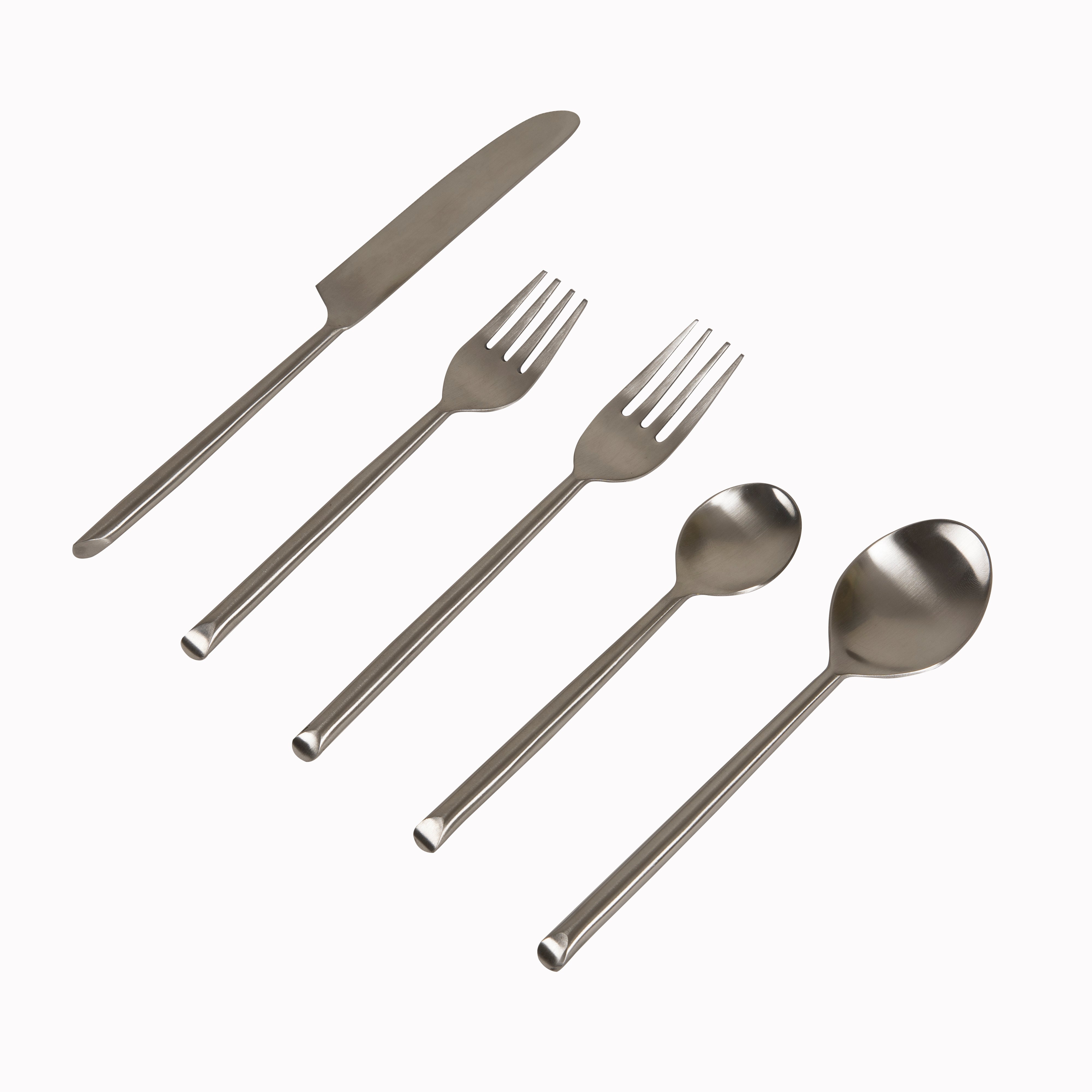 Matt Finish Stainless Steel Cutlery set of 5