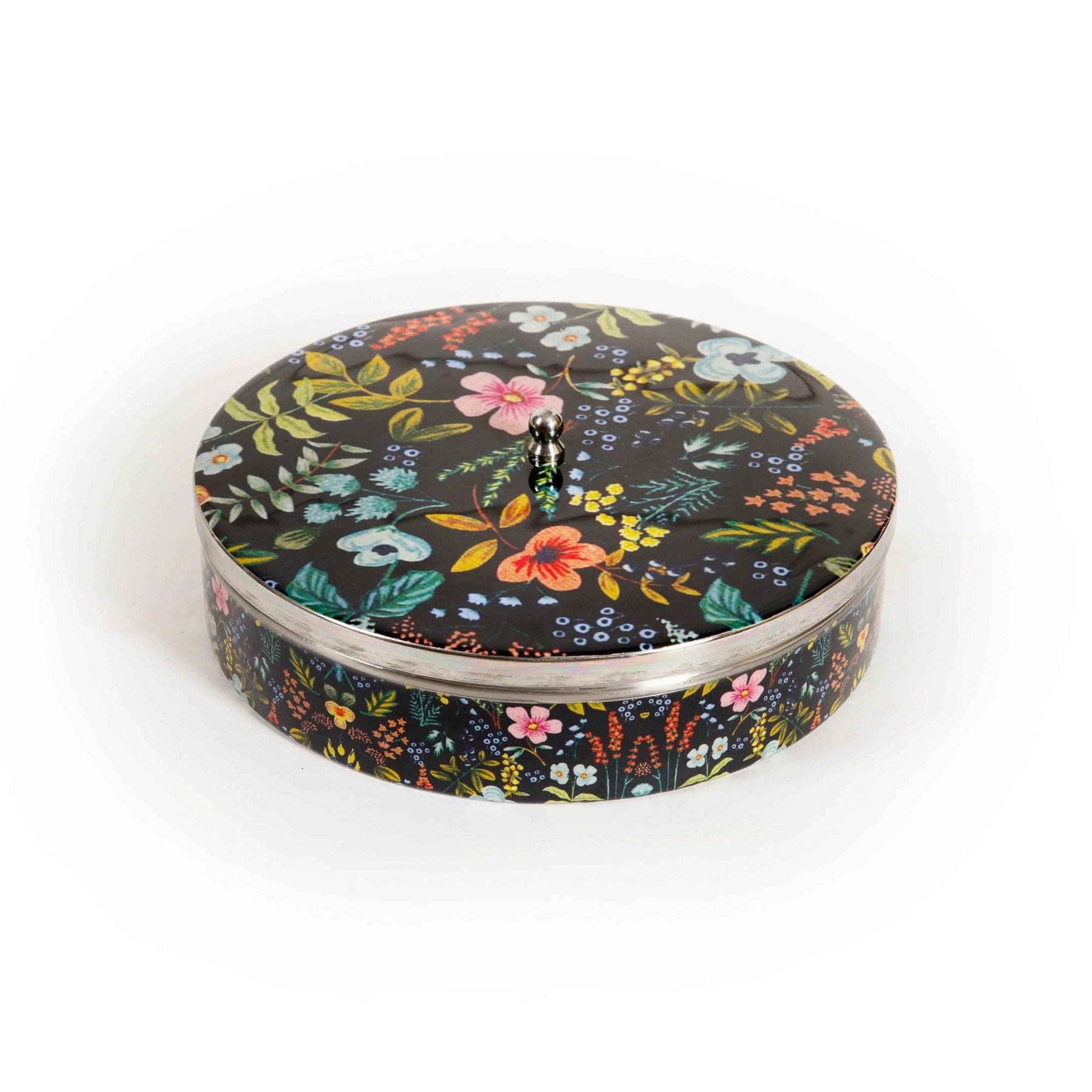 Premium Stainless Steel Masala Box (Spice Box) in Black Blossom