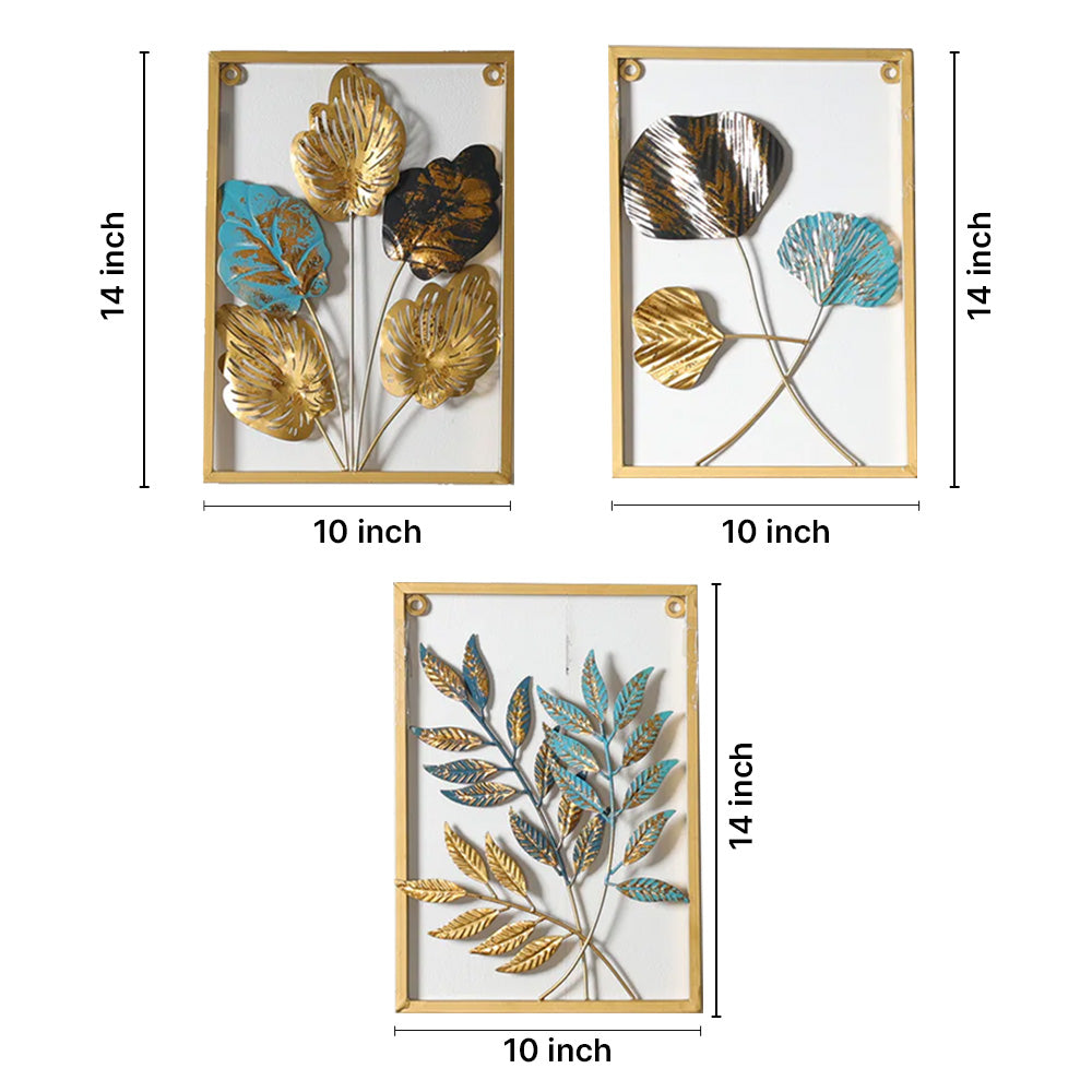 Leaf Wall Decor Metal Wall Art-Set of 3