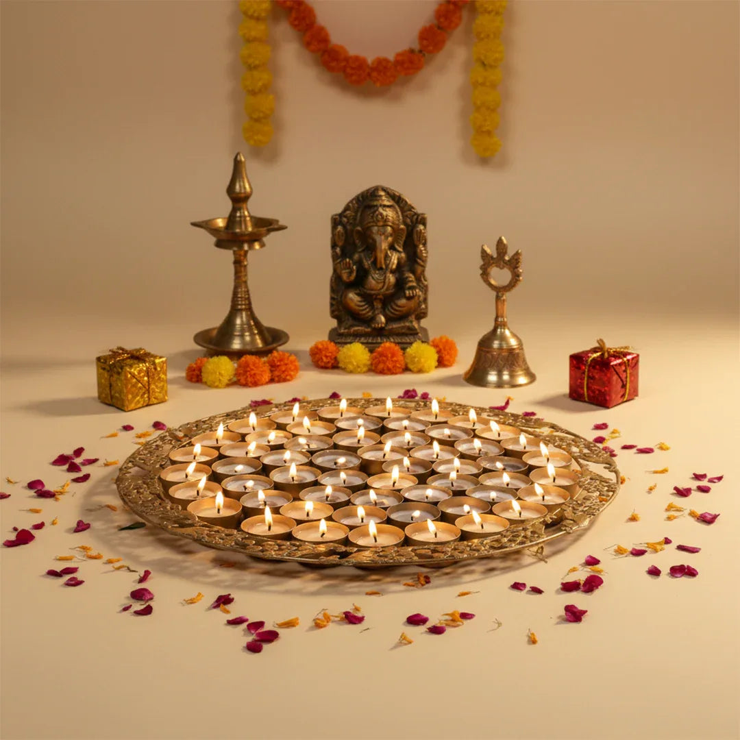 Metal Urli Diya-Set of 56