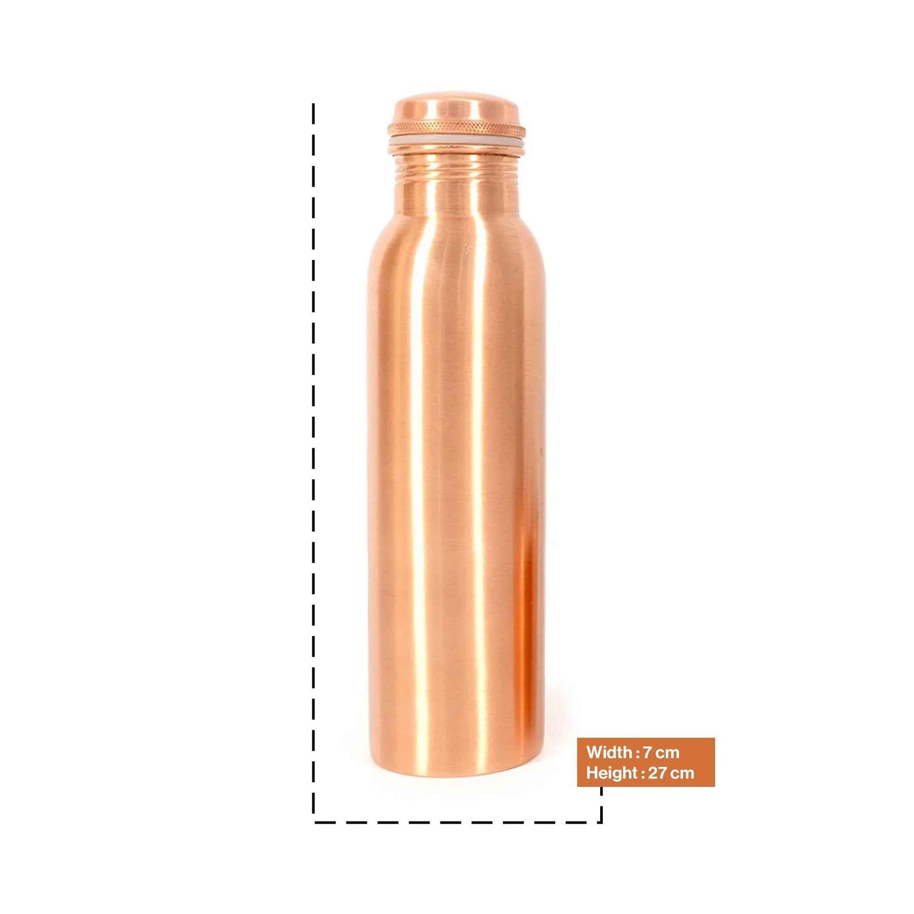 Premium Plain Copper Water Bottle in 1Ltr