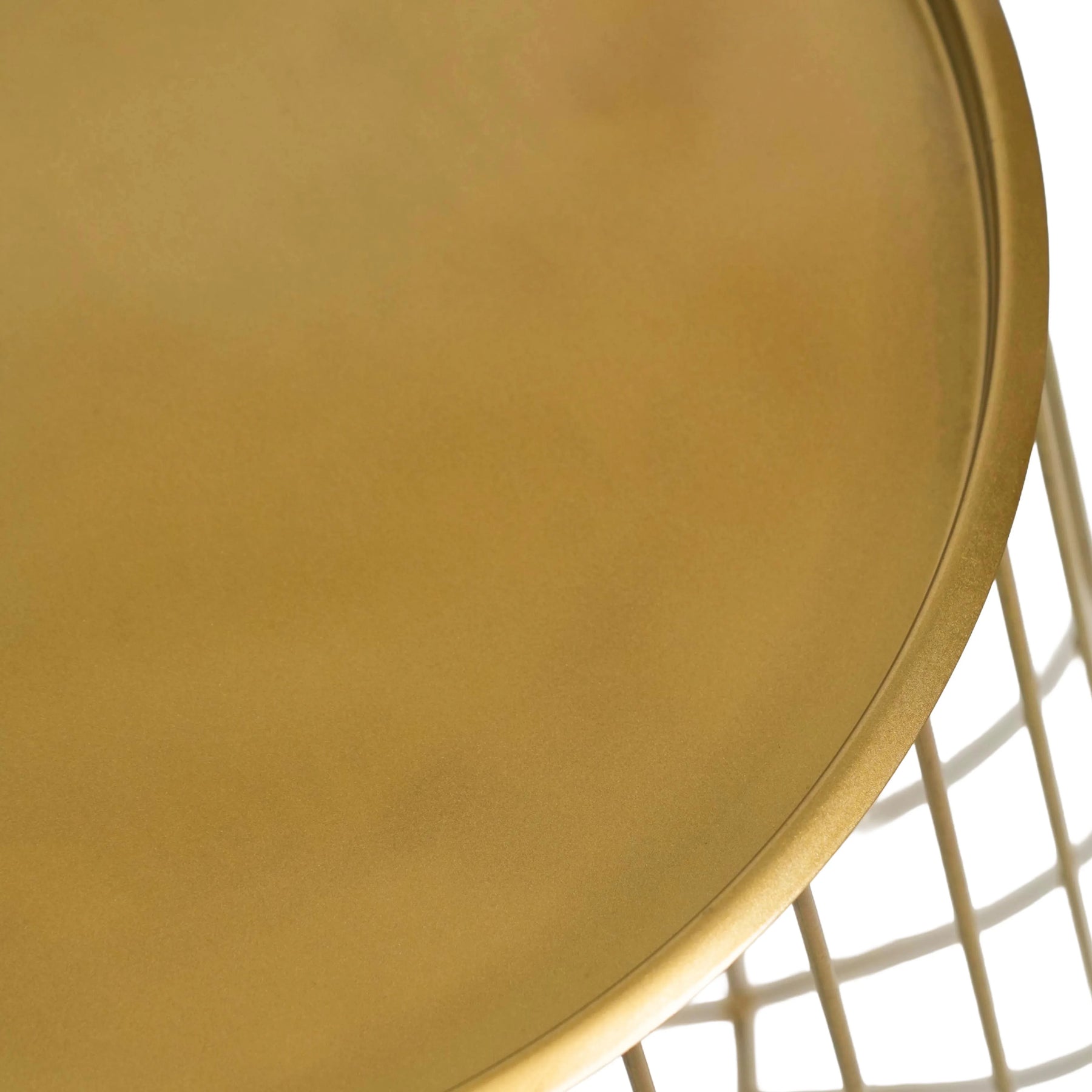 Golden Round Wire Side Table