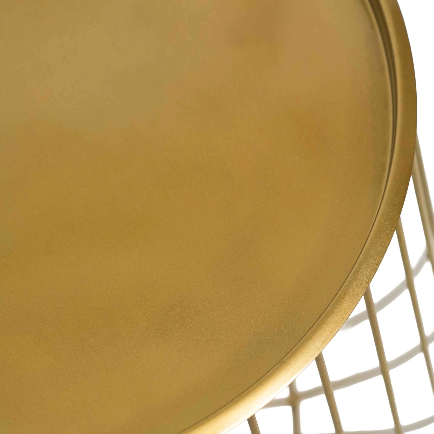 Golden Round Wire Side Table