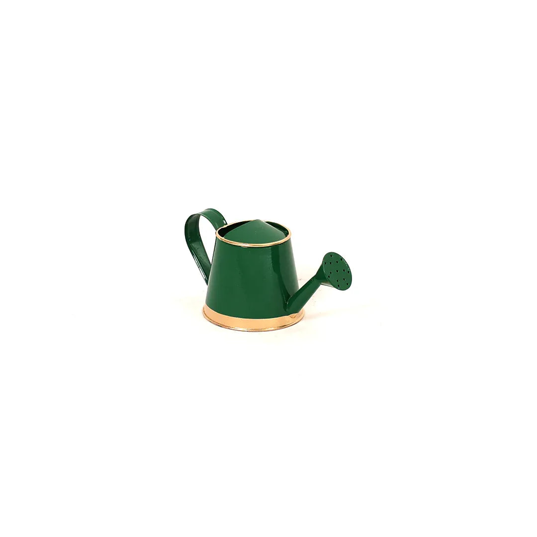 Traditional Watering Can in Floral Print Dark Green