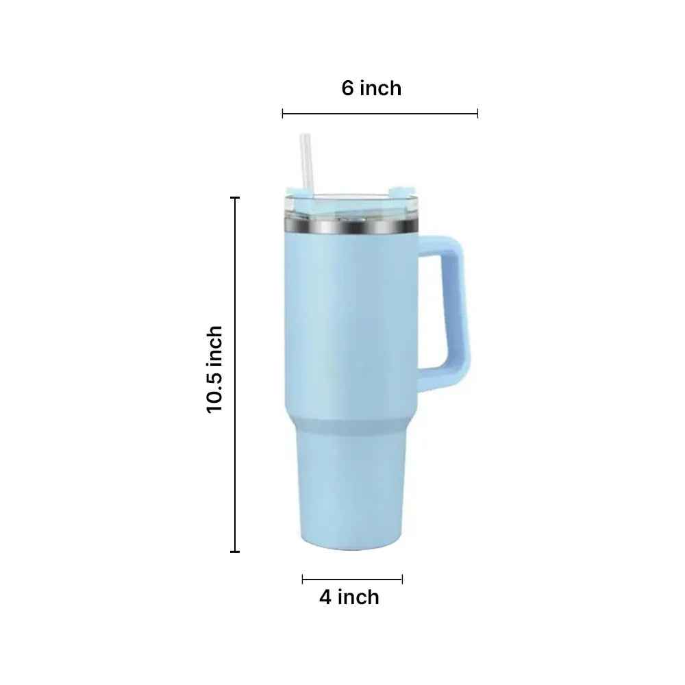 Premium Insulated Tumbler with Handle in Sky Blue