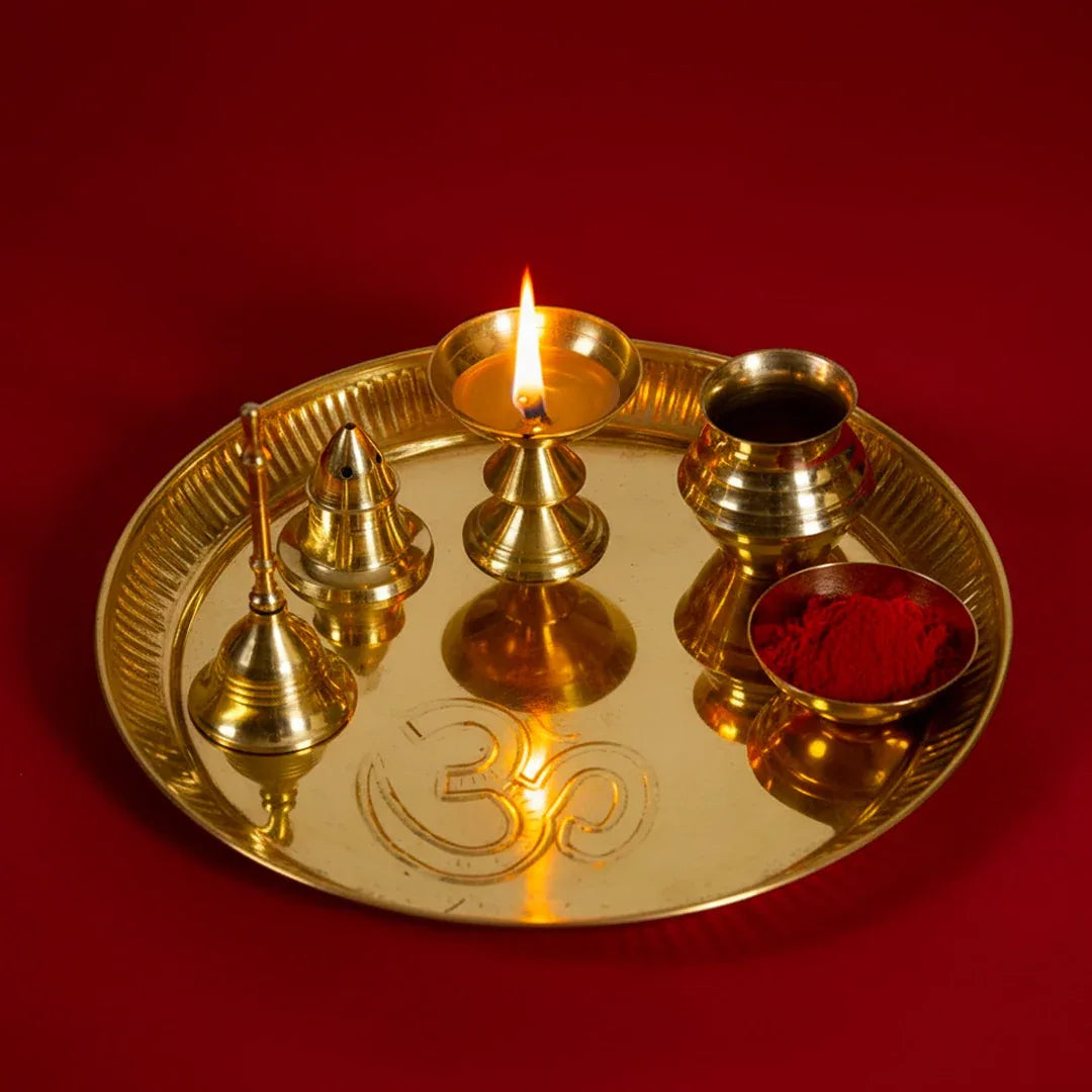 Brass Puja Thali Set
