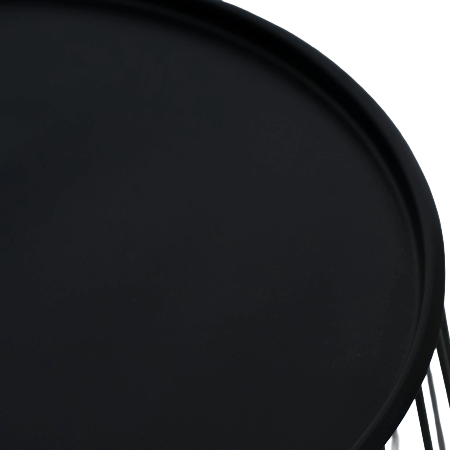 Metal Round Wire Side Table in Black for Living Room and Bedroom