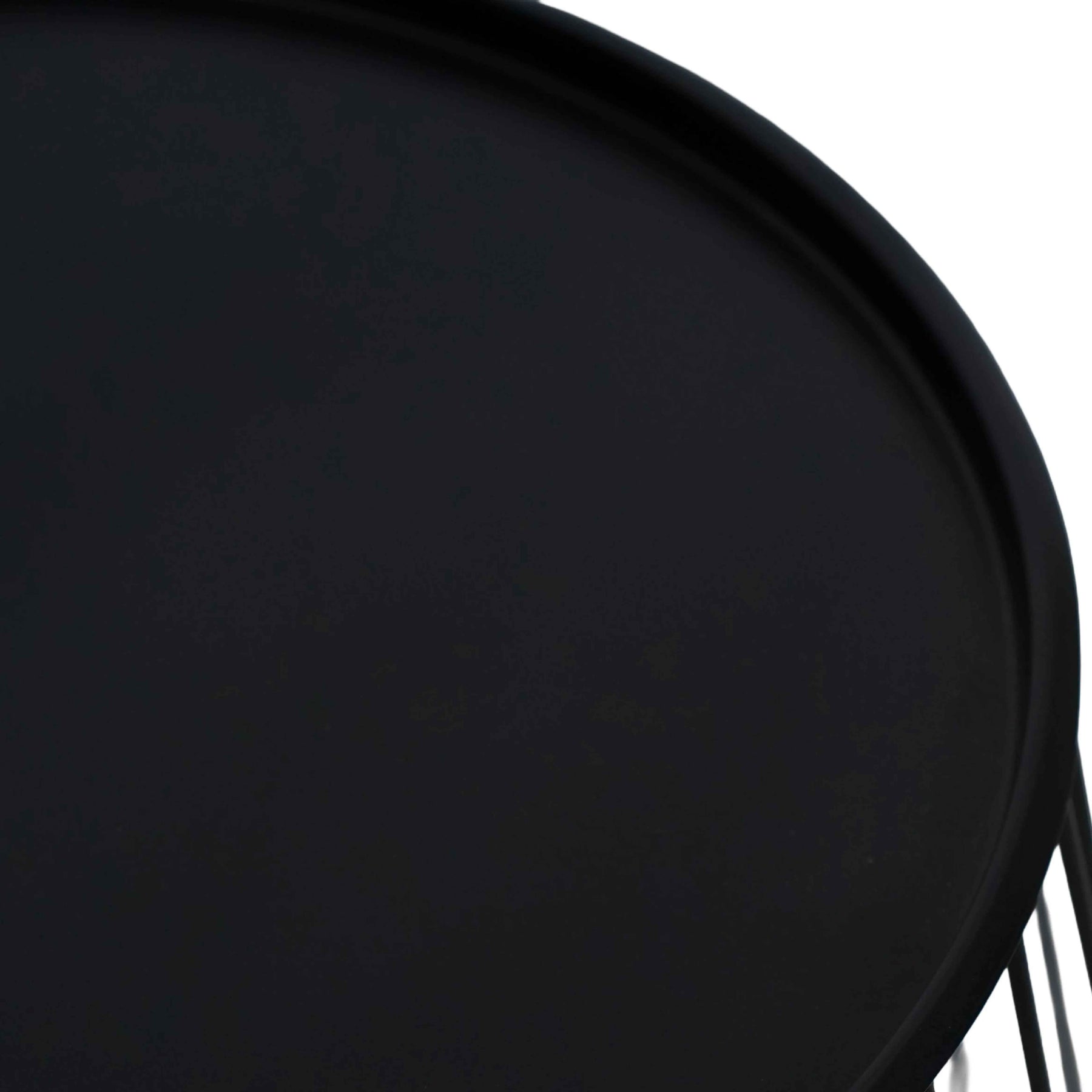 Metal Round Wire Side Table in Black for Living Room and Bedroom