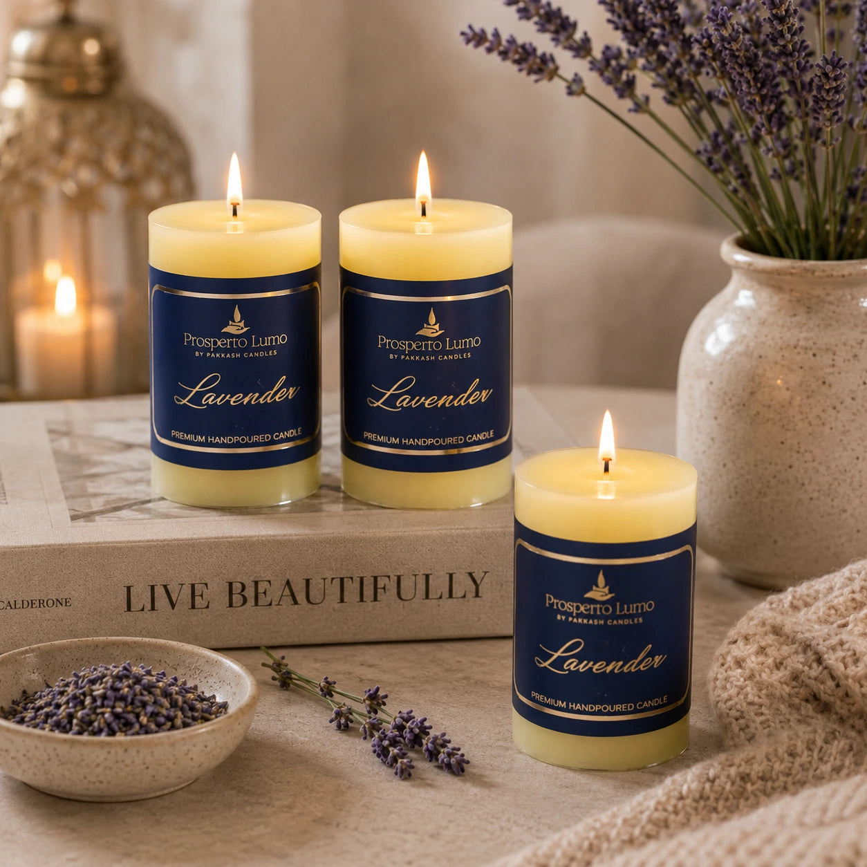 Threadvibe Living Premium Smokeless Scented Candle In Lavender