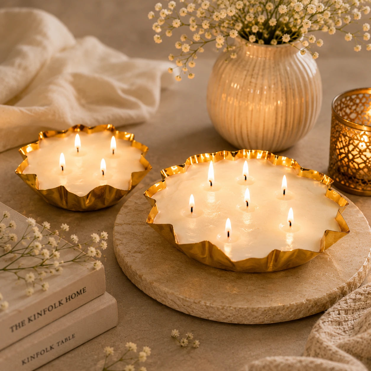 ThreadVibe Living Premium Scented Bowl Candles