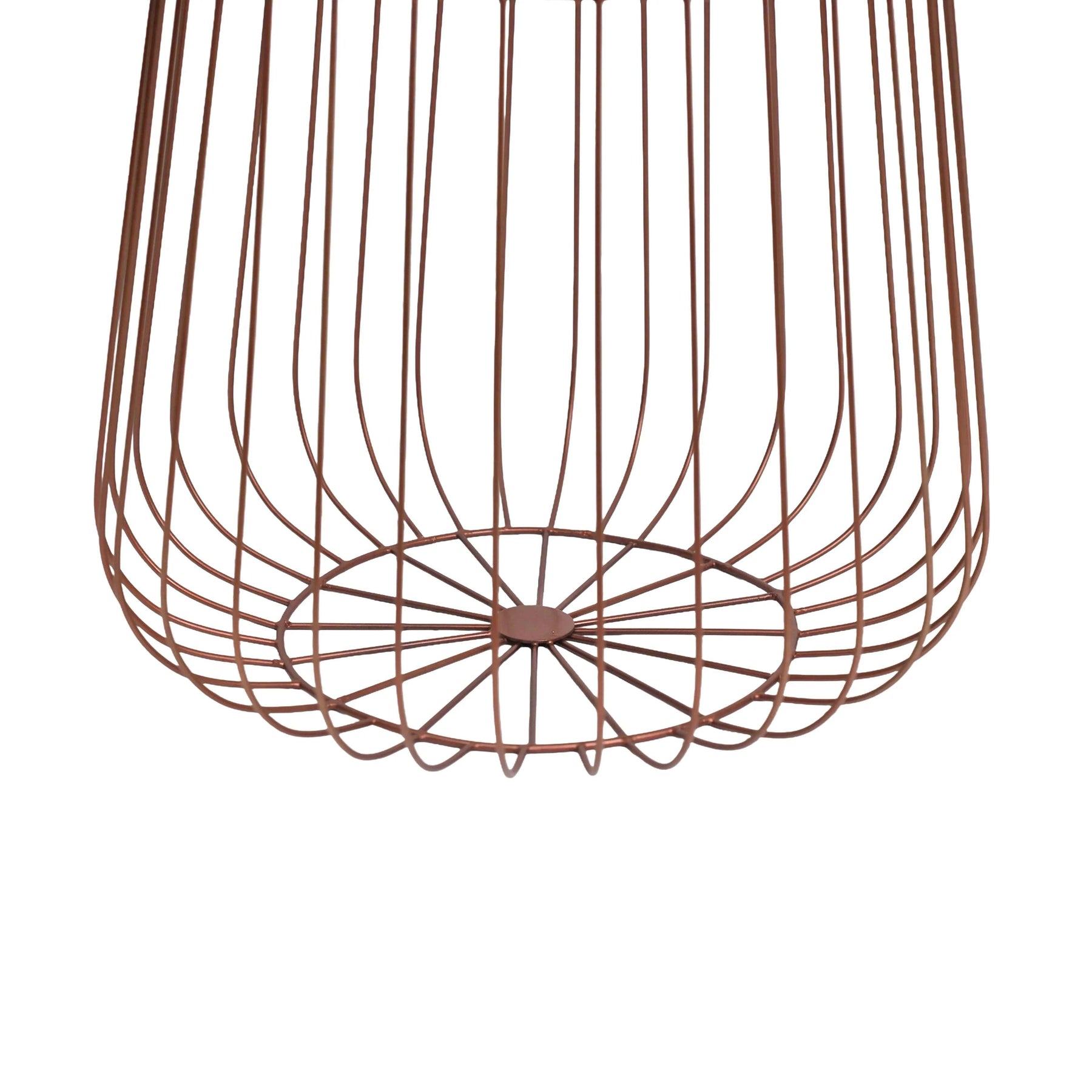 Metal Round Wire Side Table in copper for Home Decor
