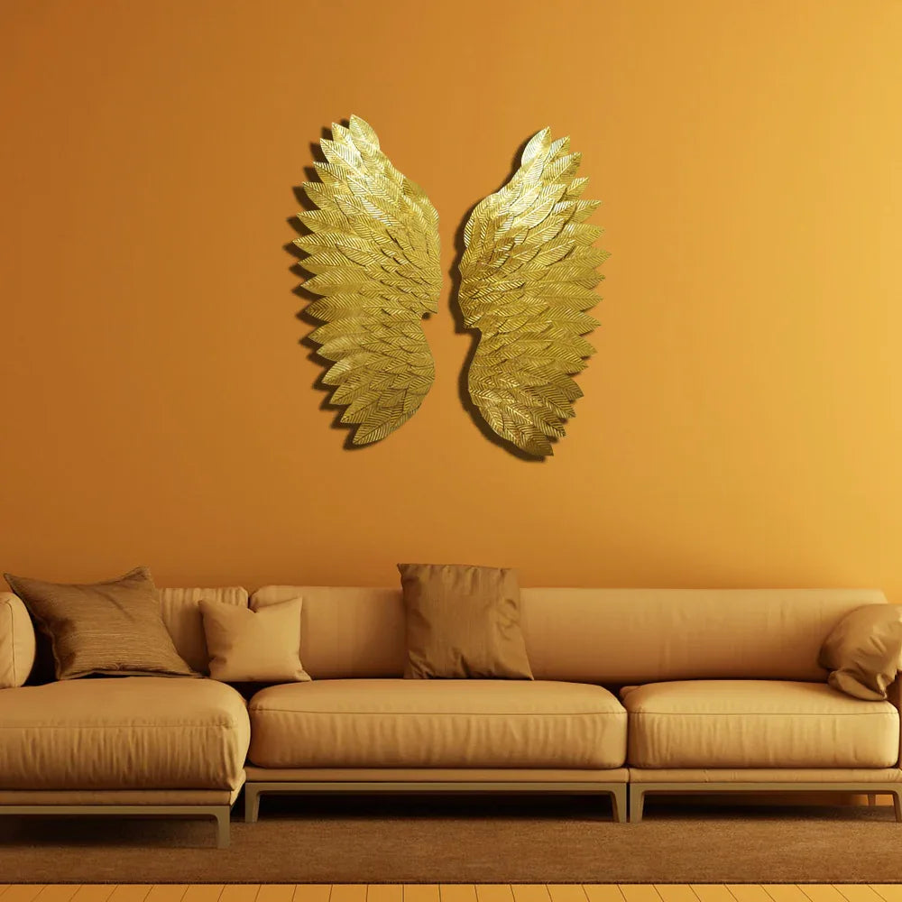 Angel Wings Metal Wall Art For Wall Decor In Living Room