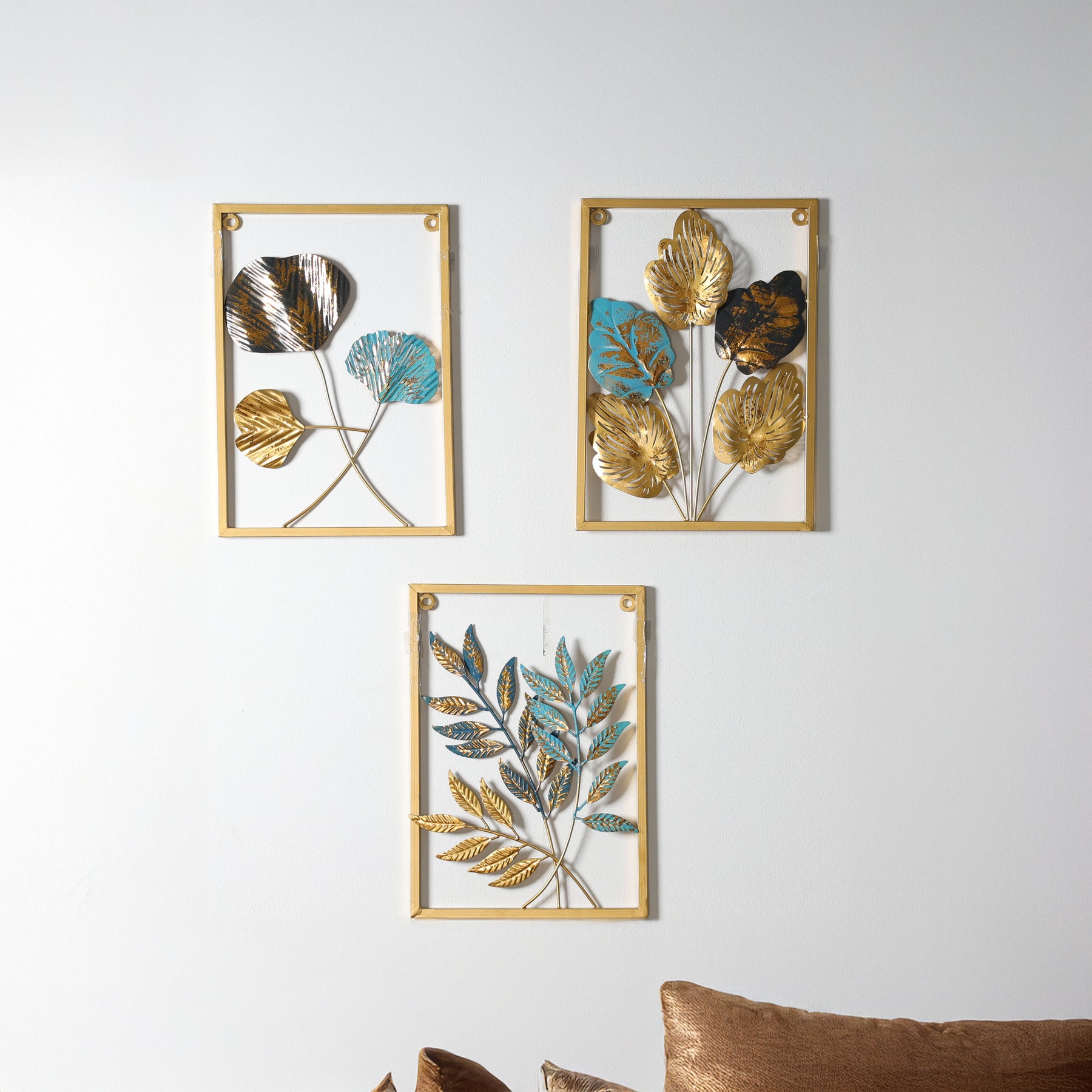 Leaf Wall Decor Metal Wall Art-Set of 3