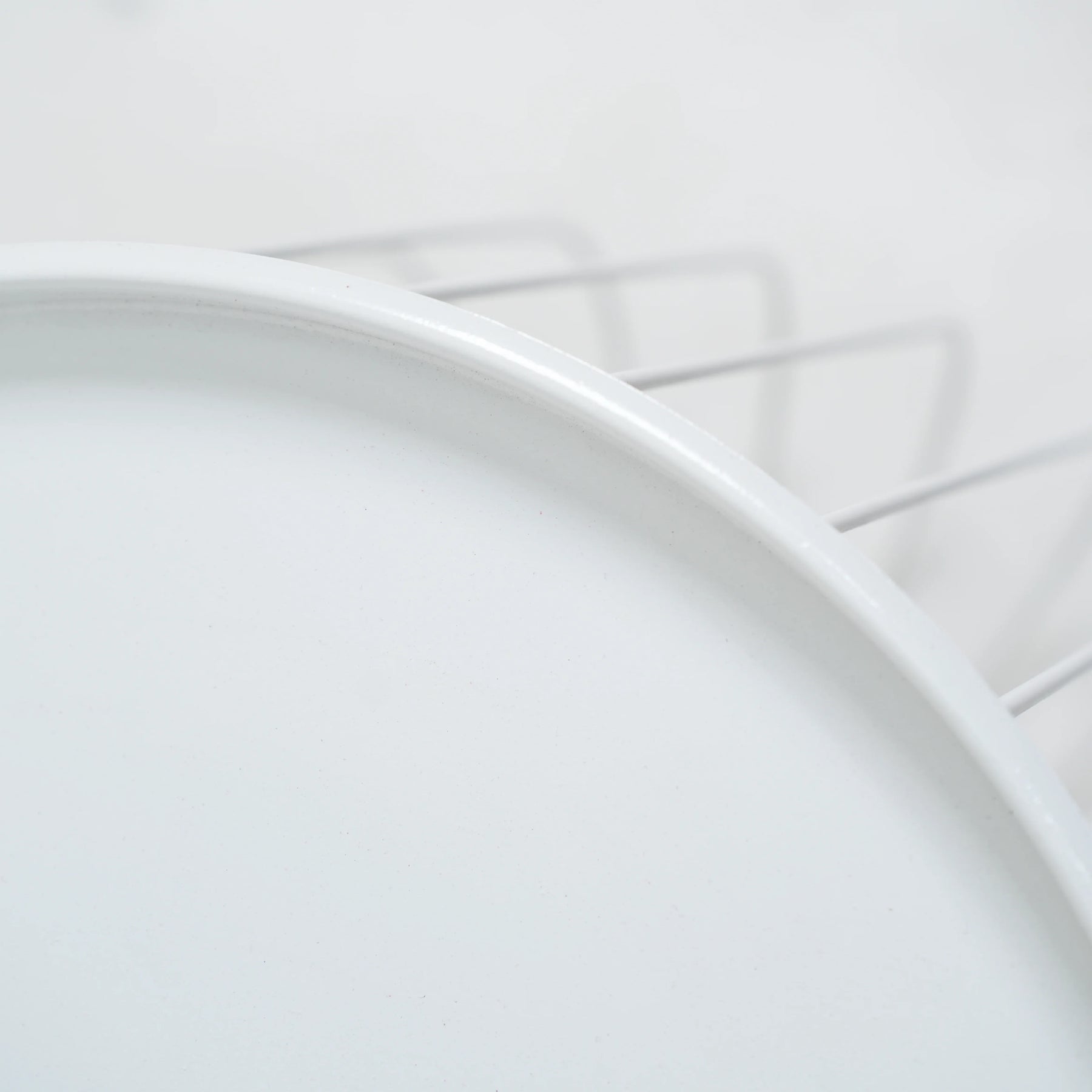 White Round Wire Side Table