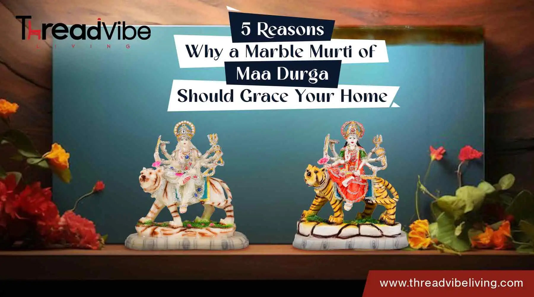 Enhancing the Divine Presence with Marble Muti of Maa Durga