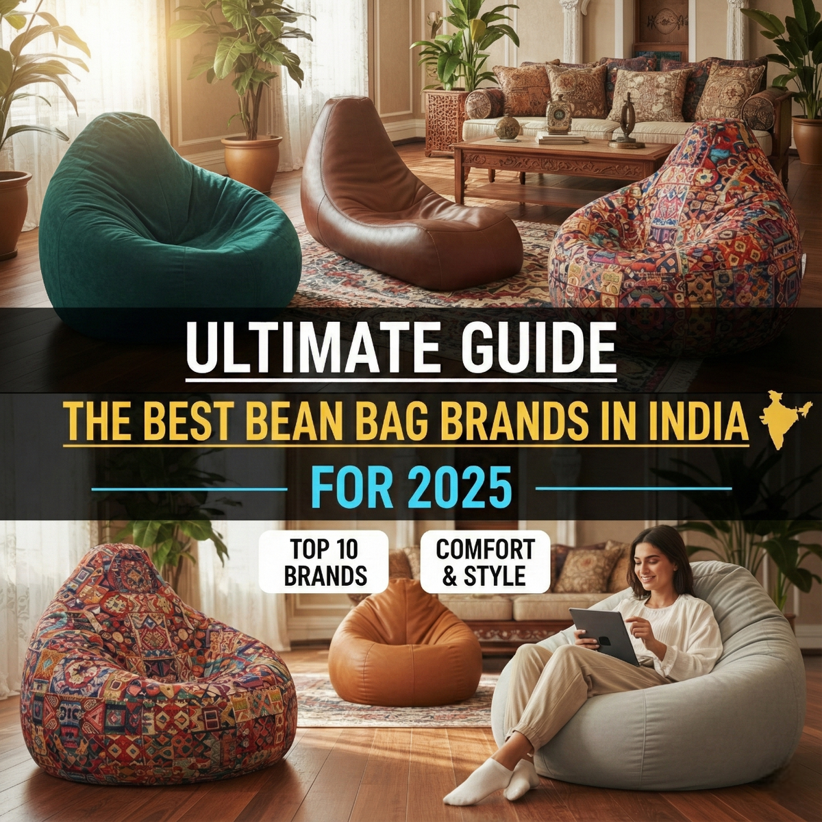Best Bean Bag Brands in India 2025 | ThreadVibe Living
