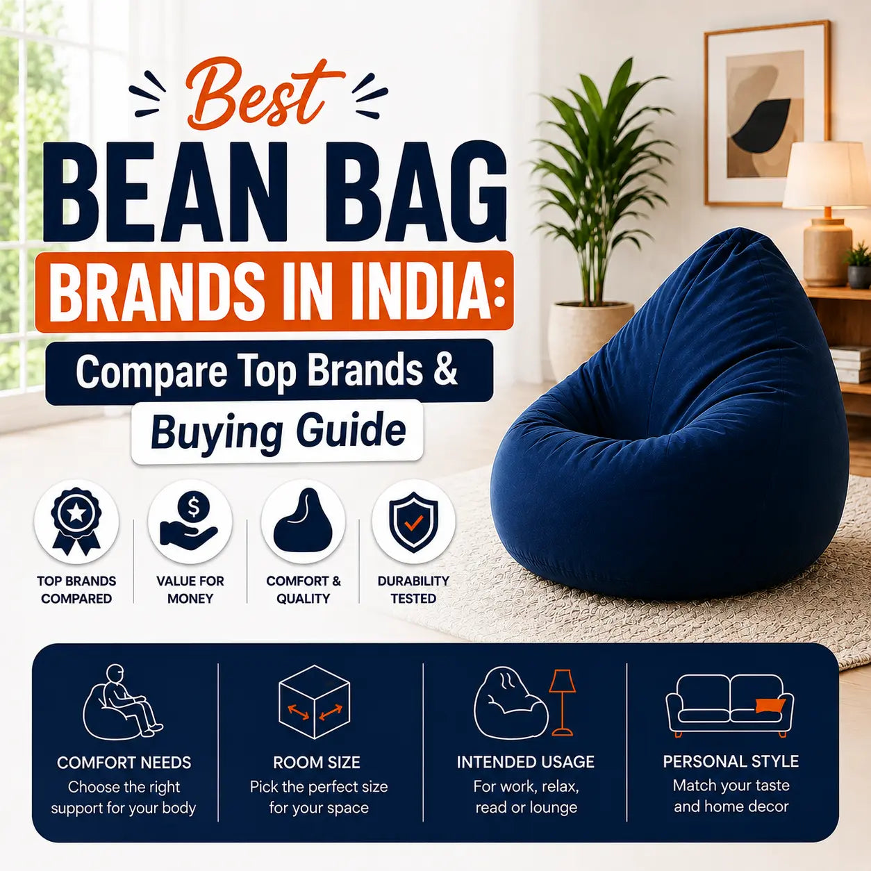 Best Bean Bag Brands in India for 2026: Compare Top Brands & Buying Guide