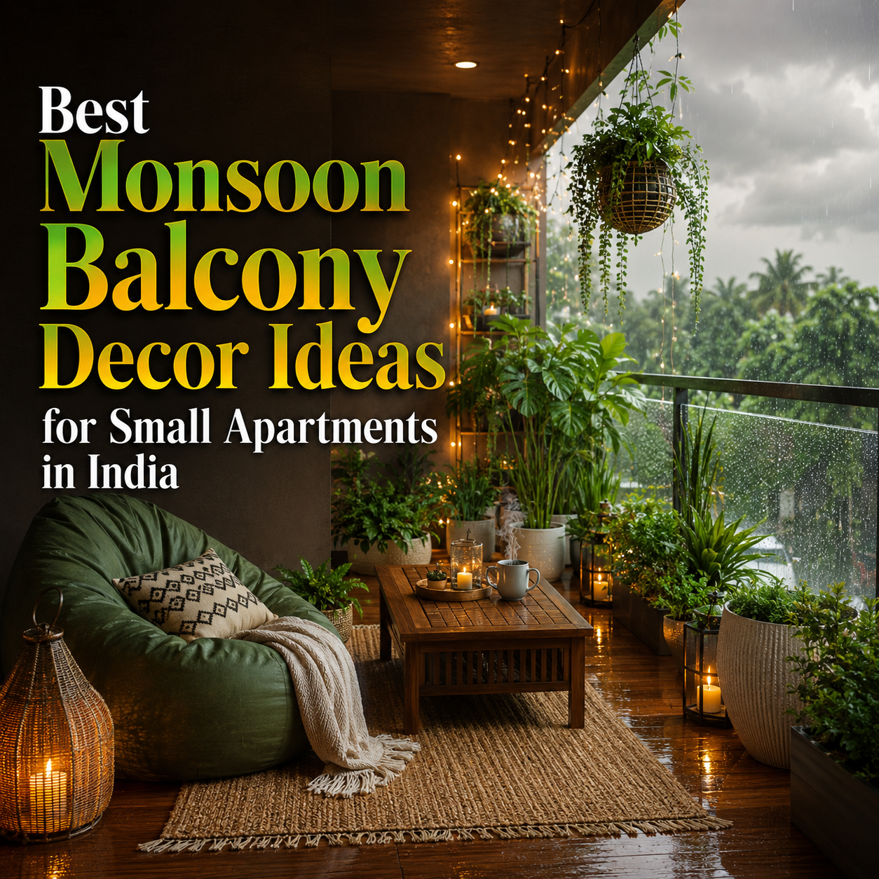Monsoon Balcony Decor Ideas for Small Apartments in India