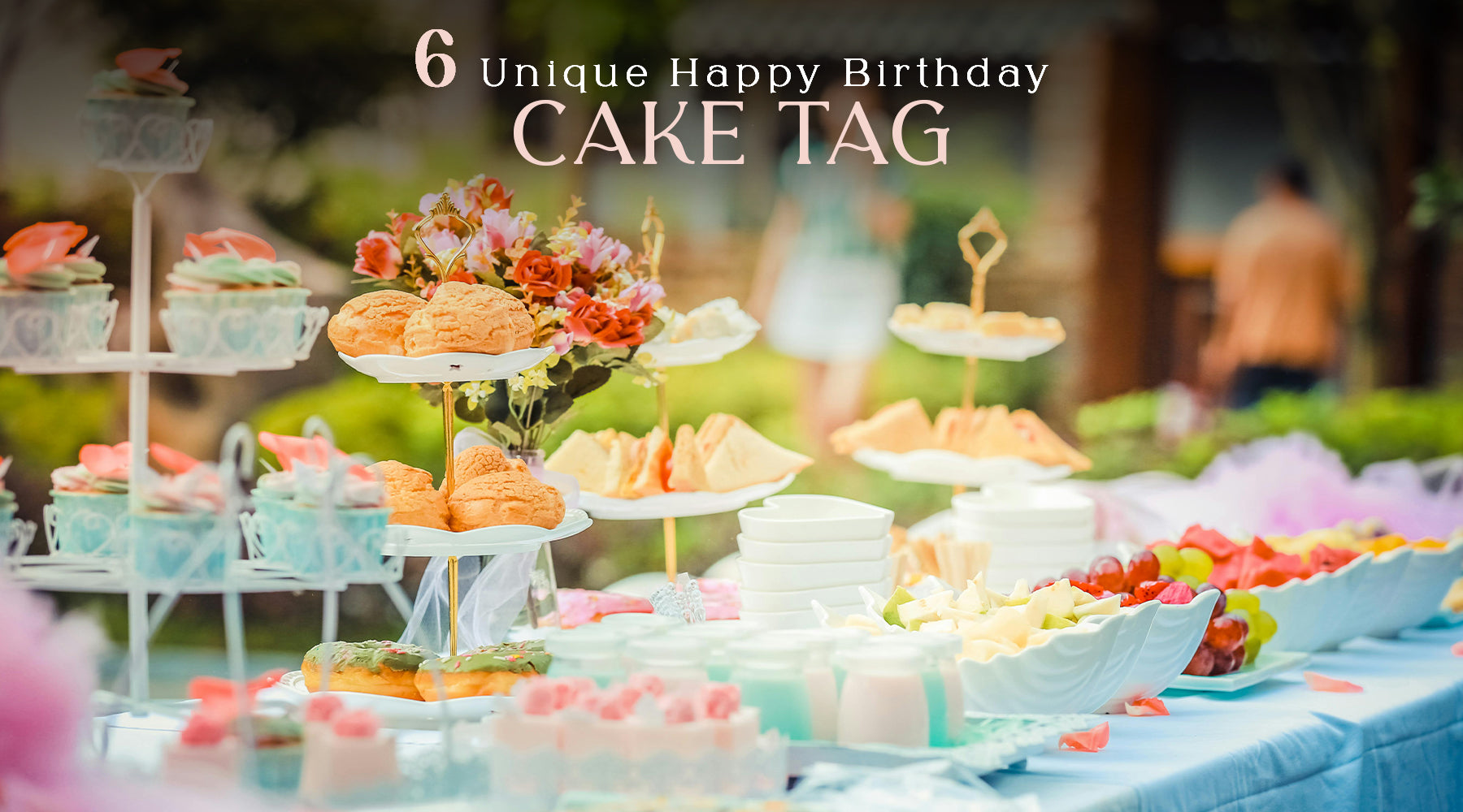 Unique happy birthday tag on cake | ThreadVive Living