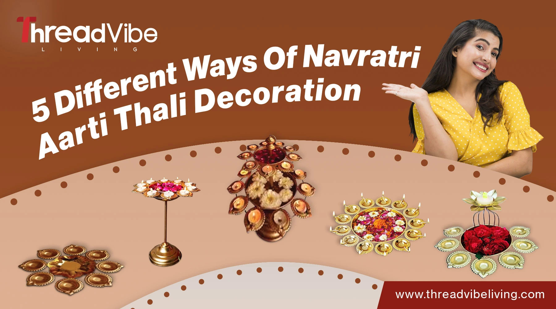 6 Different ways of Navratri Aarti Thali Decoration