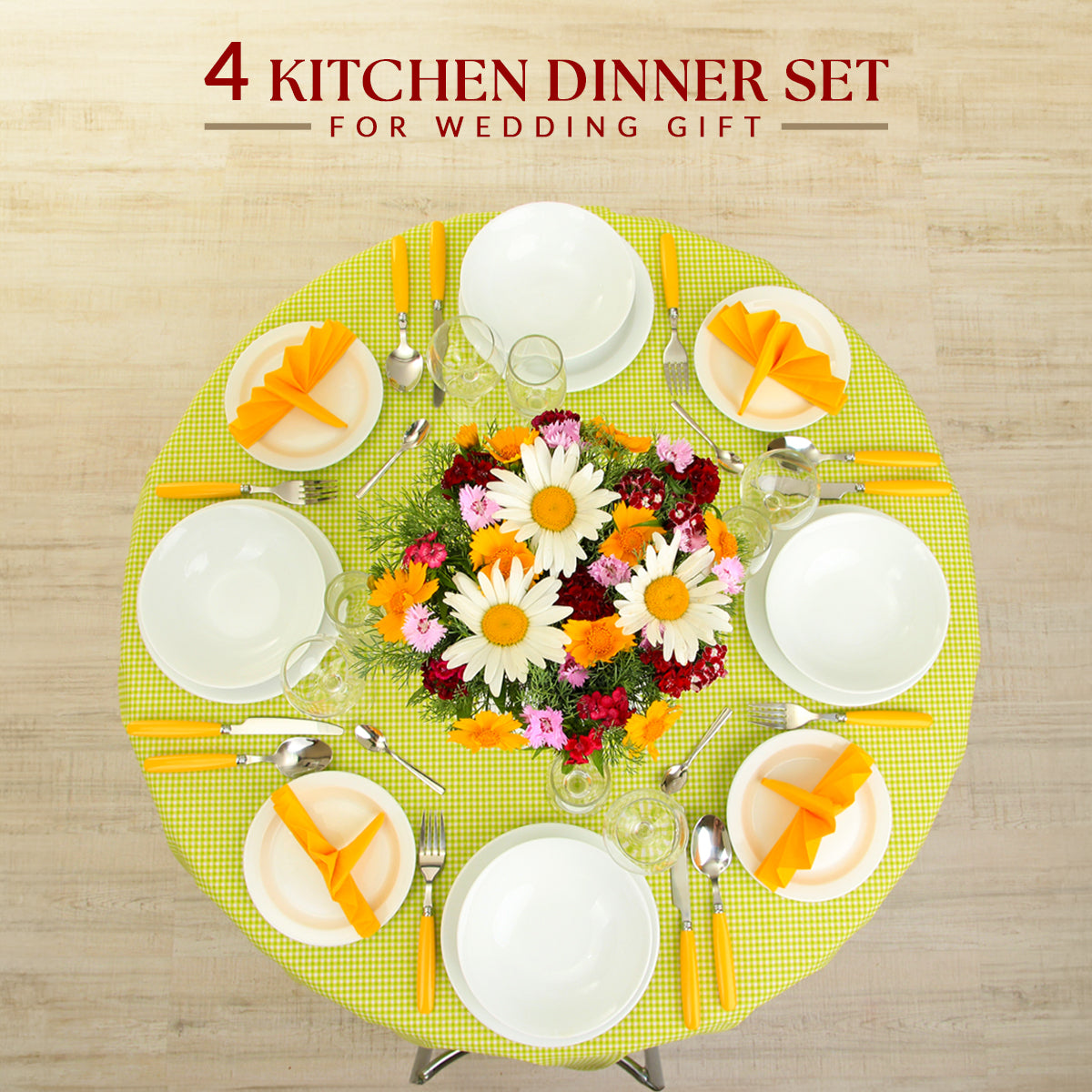 4 Elegant Dinner Set Gift for Wedding