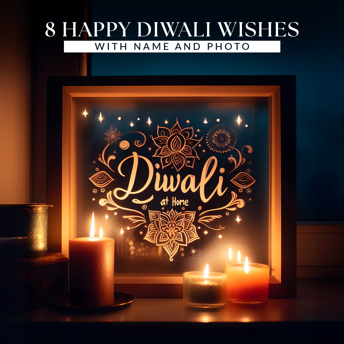 4 Pretty Happy Diwali wWishes with Photo and Name