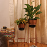 Modern Copper Plant Pot-Set of 2