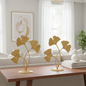 Gold Ginkgo Table Decor Set of 2