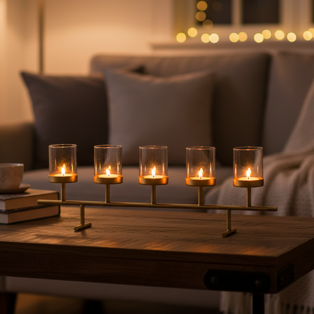 Gold Votive Candle Holder