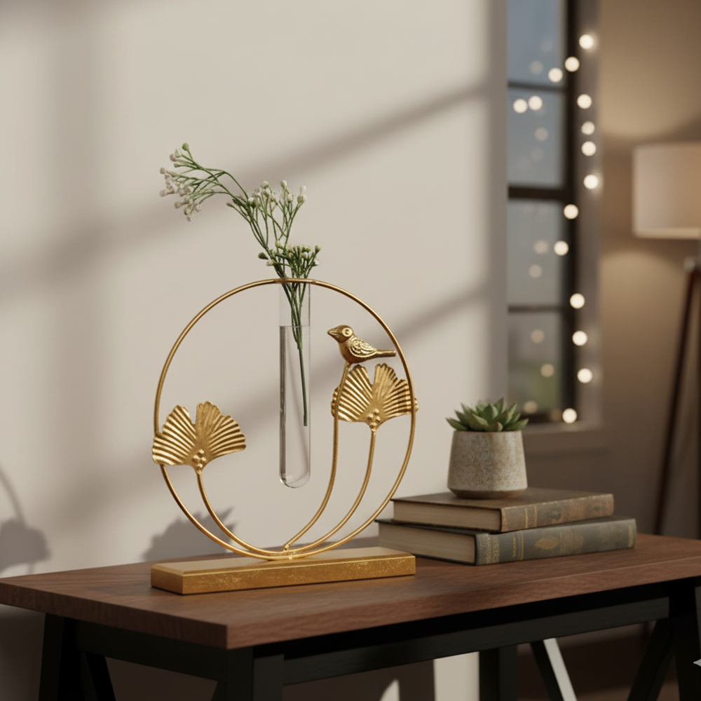 Gold Leaf Bud Vase Planter