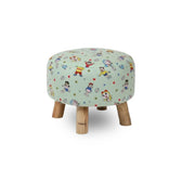 Kids Printed Round Ottoman Stool in Doraemon Edition