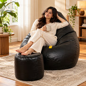 5XL Teardrop Bean Bag & Footrest Set with Beans