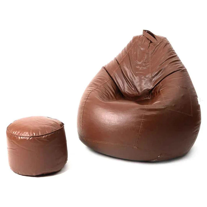 5XL Teardrop Bean Bag & Footrest Set with Beans