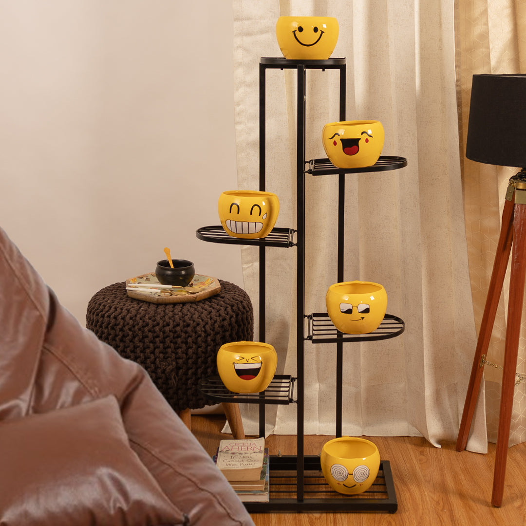 Smiley Face Emoji Flower Pot