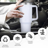 Tumbler Water Bottle in White