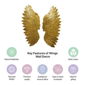 Angel Wings Metal Wall Art For Wall Decor In Living Room