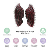 Angel Wings In Red Metal Wall Art For Wall Decor In Living Room