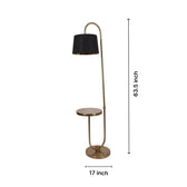 Antique Brass Metal Floor Lamp with Shade Bedroom