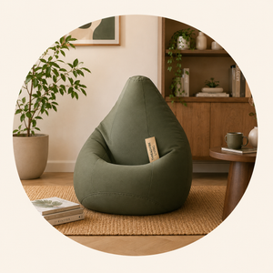 Buy Premium Bean Bag with Beans Online in India at Threadvibe Living