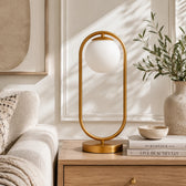 Bedside Table Lamp in Brass for Bedroom