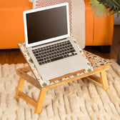 Mango Wood Handmade Folding Laptop Table in Jaipuria with Epoxy Resin